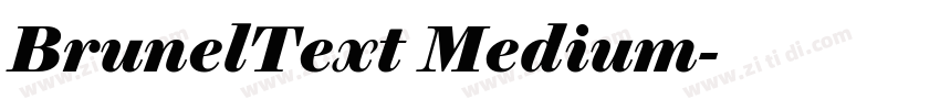 BrunelText Medium字体转换